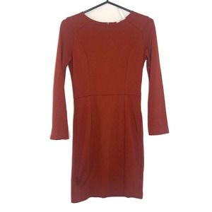 Bar lll Long Sleeve Burnt Orange Dress
